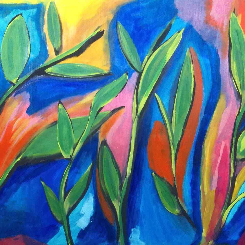 24 1/2 x 48 inches Large Original Painting by Artist Rachael Potter